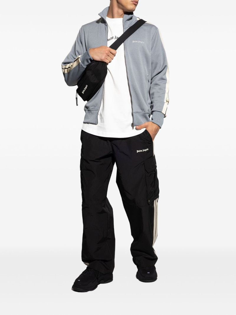 Palm Angels stripe-detail zip-fastening sweatshirt outlook