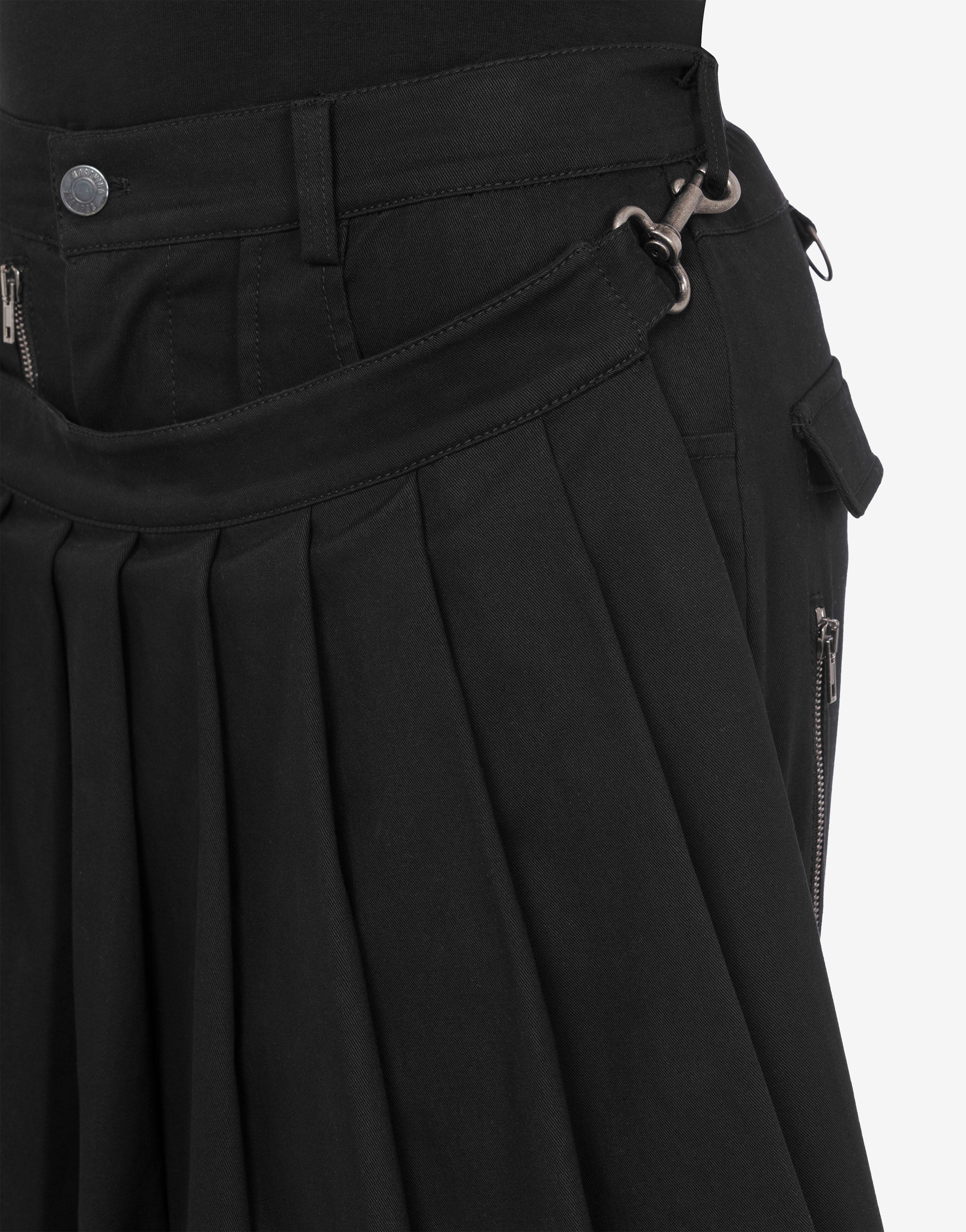 PUNK DETAILS STRETCH GABARDINE TROUSERS - 4