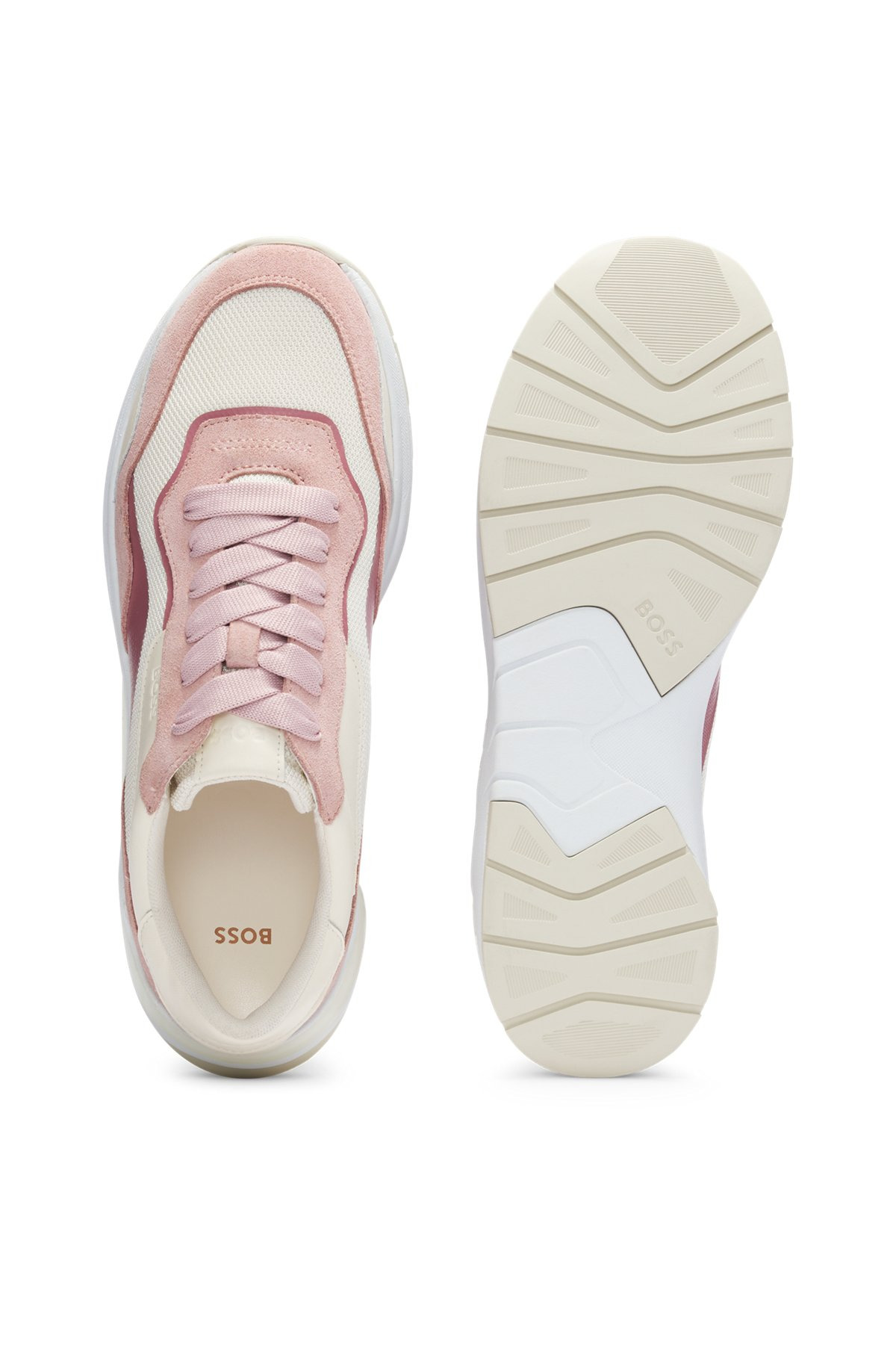 LACE-UP TRAINERS WITH SUEDE, MESH AND FAUX LEATHER - 4
