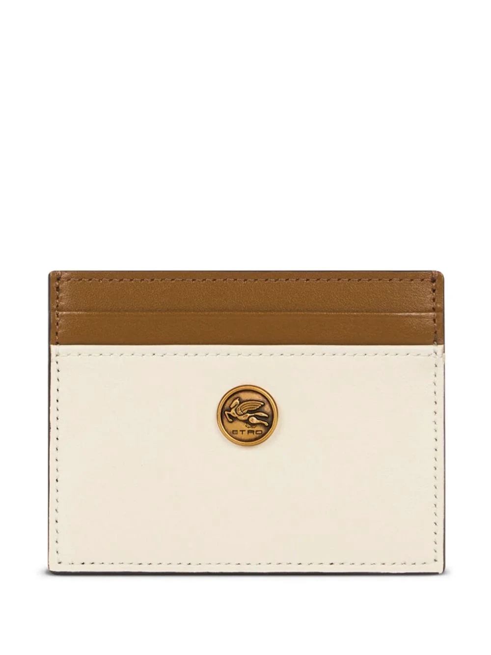 two-tone leather cardholder - 1