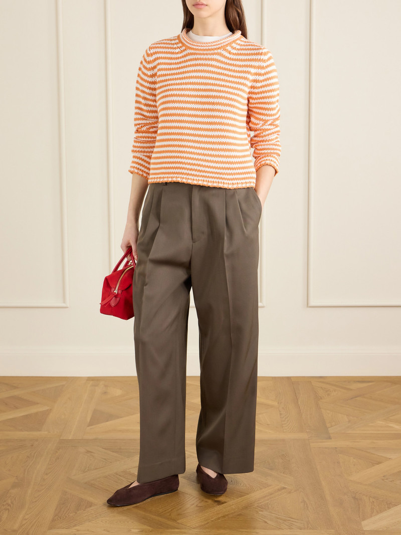 LA LIGNE Mini Marina Striped Cotton Sweater outlook