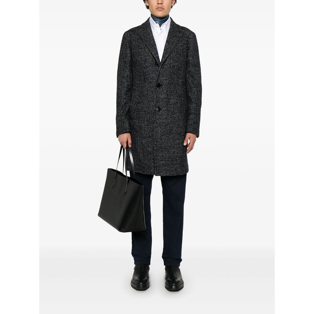 TAGLIATORE - Tagliatore Black Coats - Single Breasted Coats Men - 5
