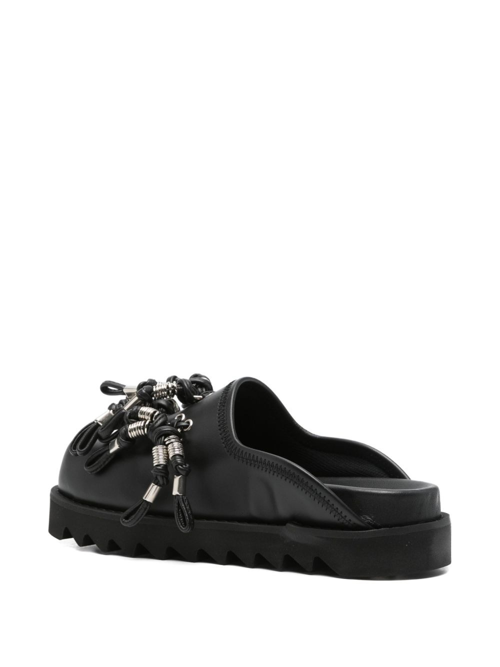 tassel-embellished leather mules - 3