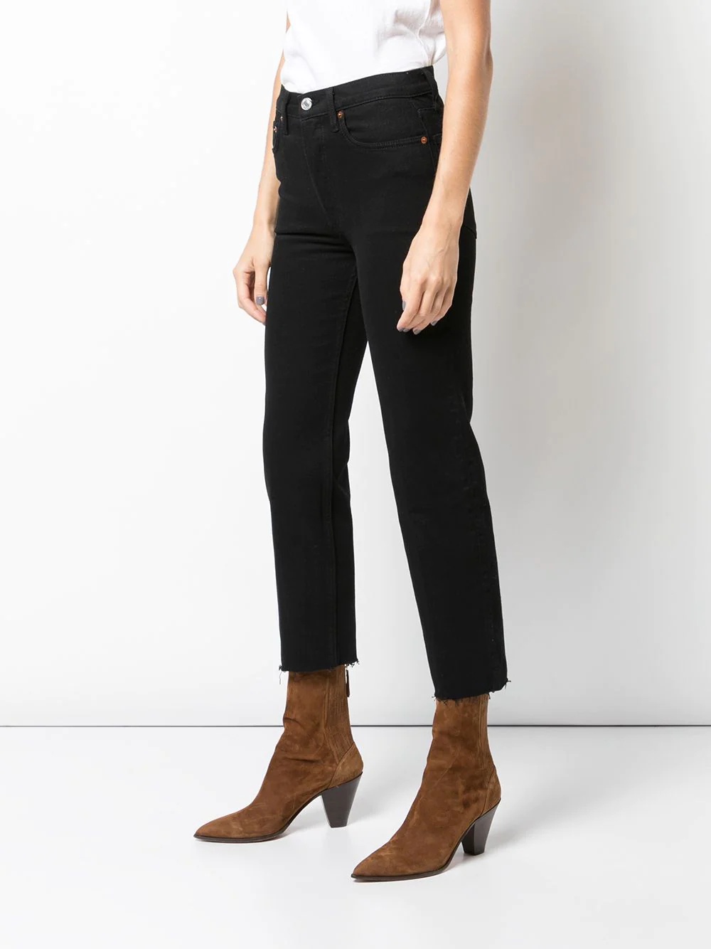 straight cropped jeans - 3