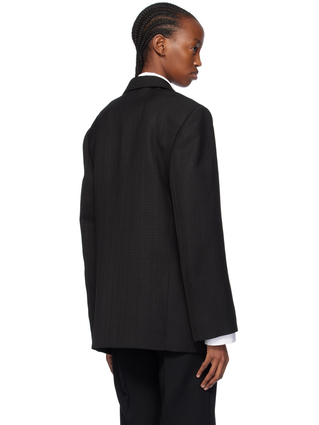 Black Tailored Blazer - 3