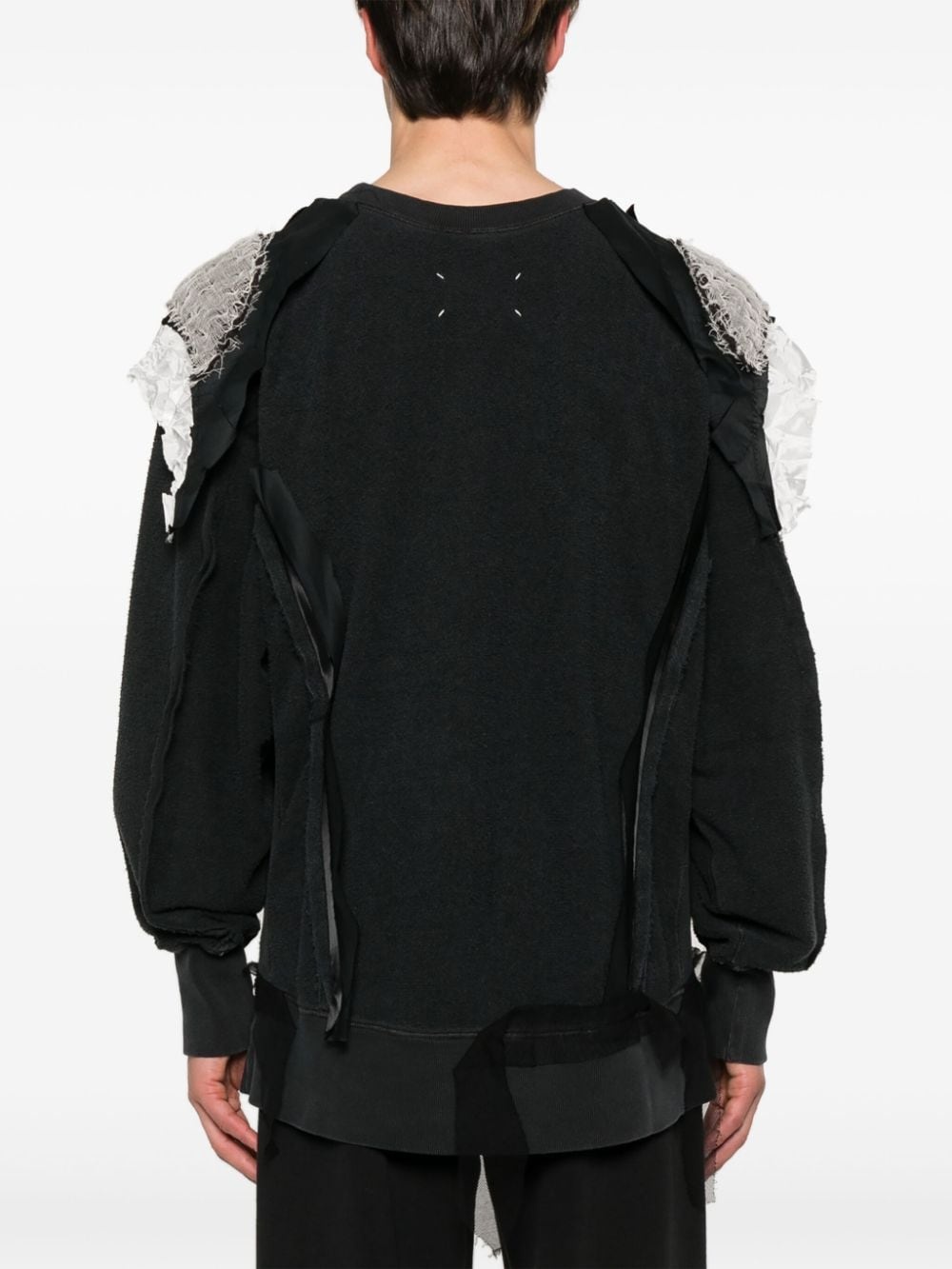 terry-cloth patchwork sweatshirt - 4