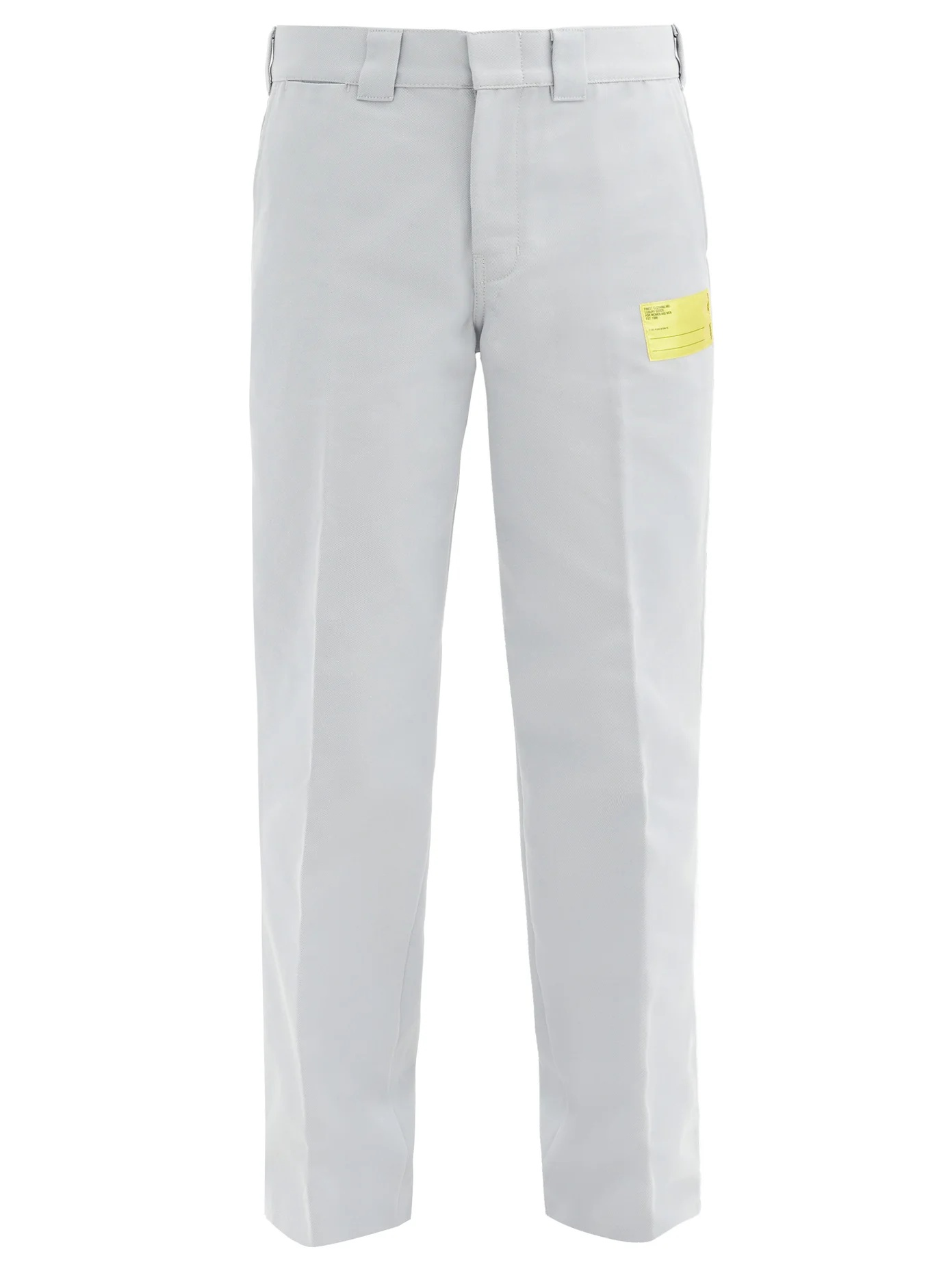 Name-tag cotton-blend canvas trousers - 1