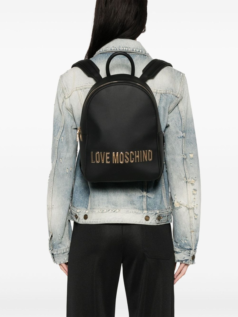 Moschino logo-lettering backpack outlook