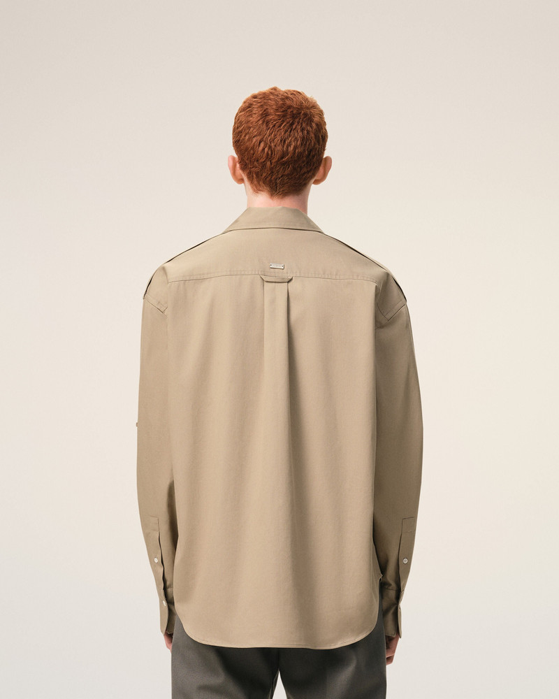 BEIGE COTTON SAHARIENNE SHIRT 5