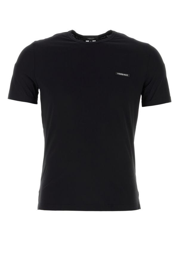 VERSACE Black Stretch Nylon T-Shirt - 1