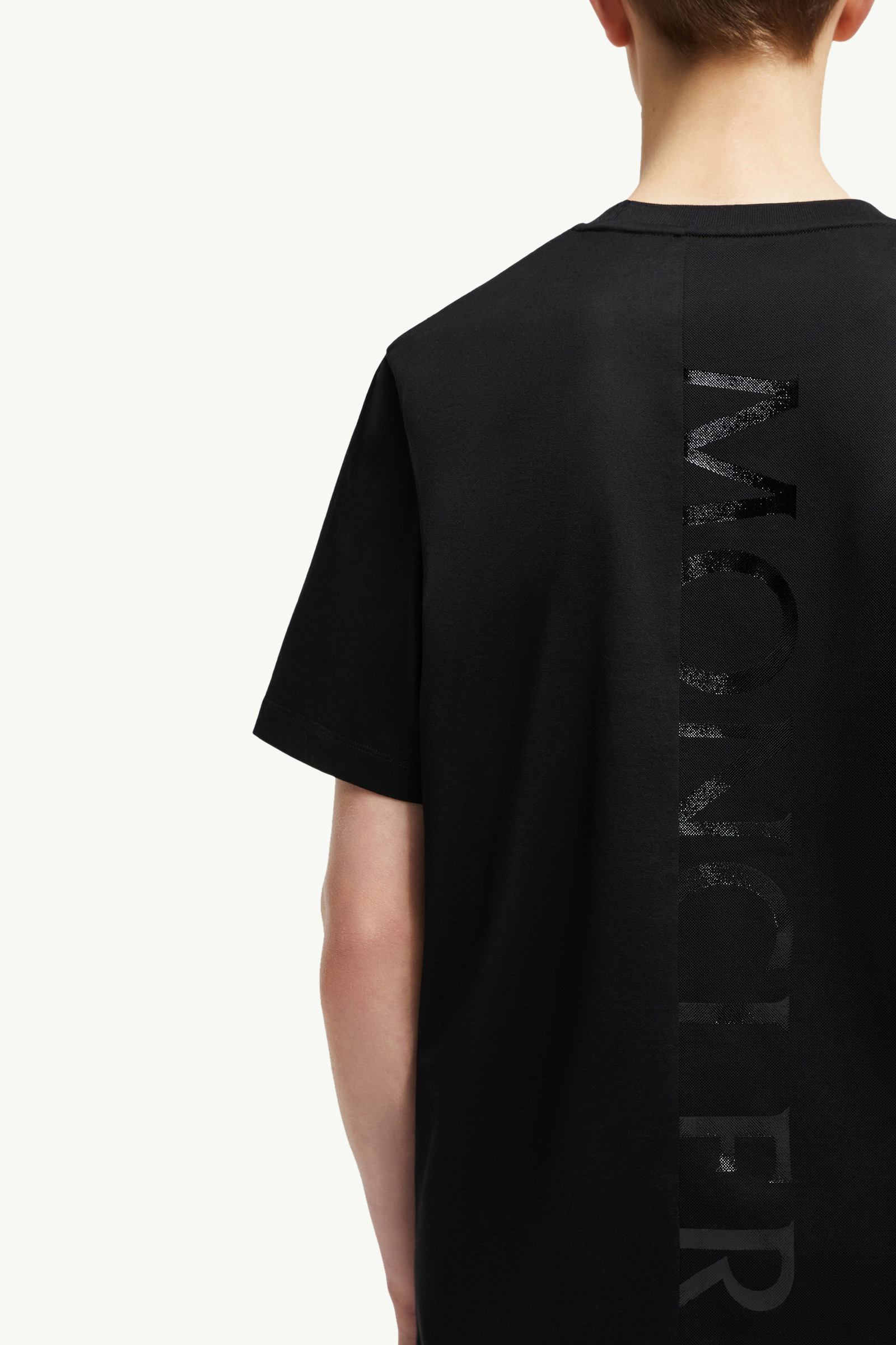 Vertical Back Logo Cotton T-Shirt - 7