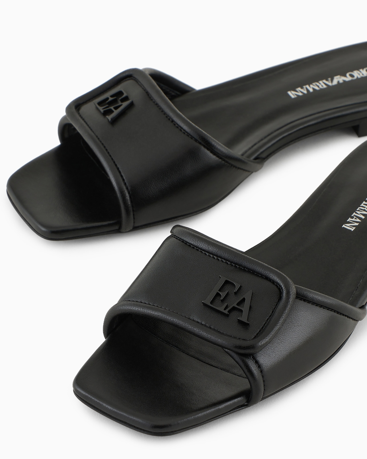 Nappa-leather sandals with EA logo - 5