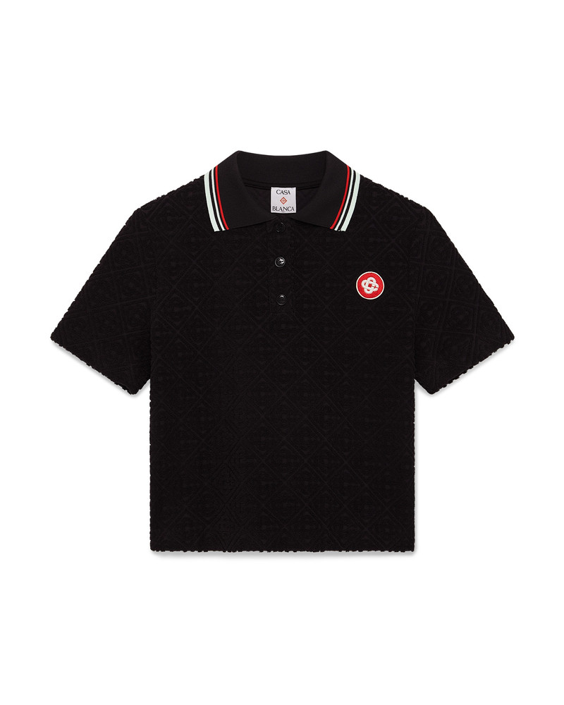 Monogram Jacquard Towelling Polo Shirt 1