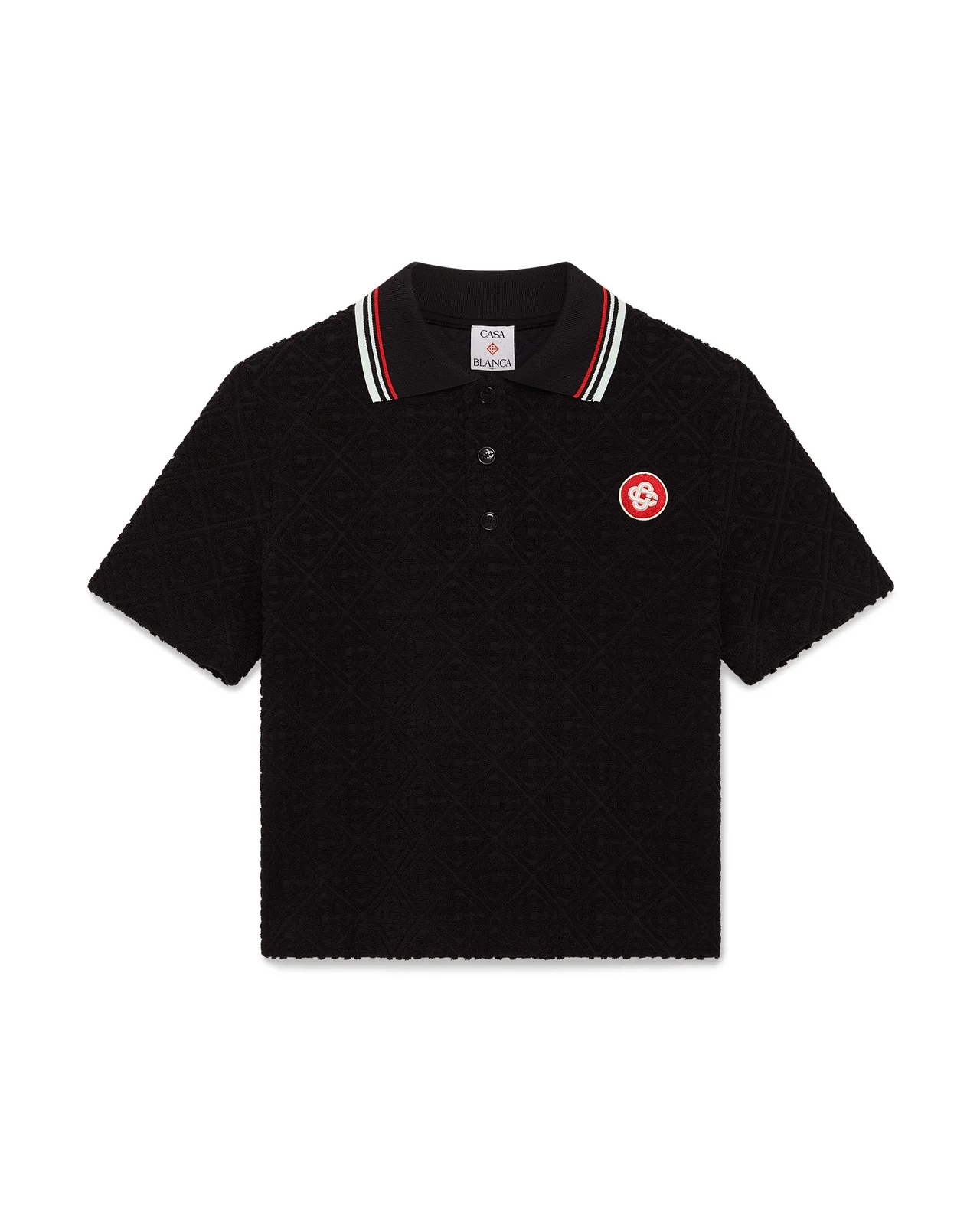 Monogram Jacquard Towelling Polo Shirt - 1