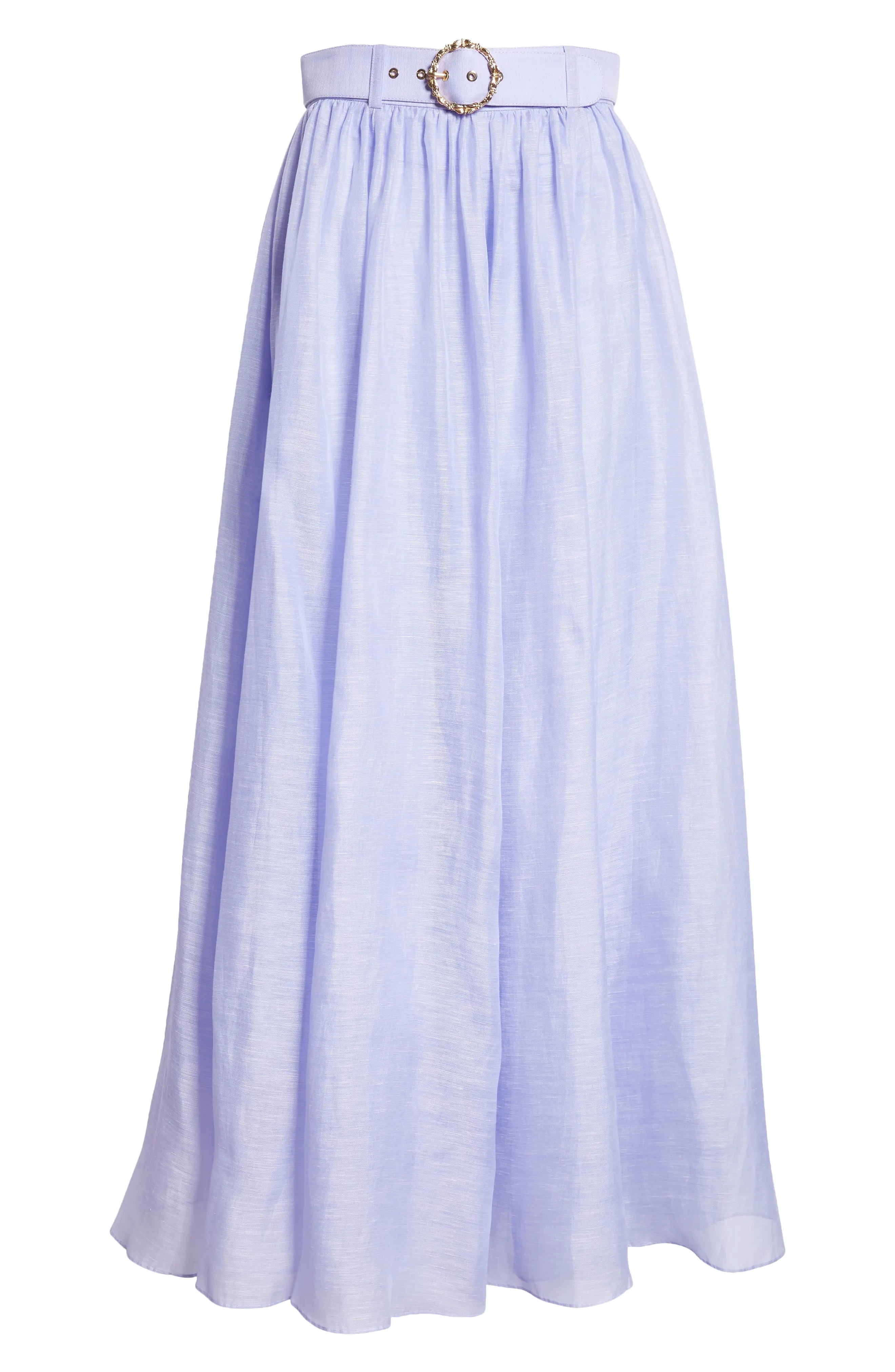 Belted Linen Maxi Skirt - 6