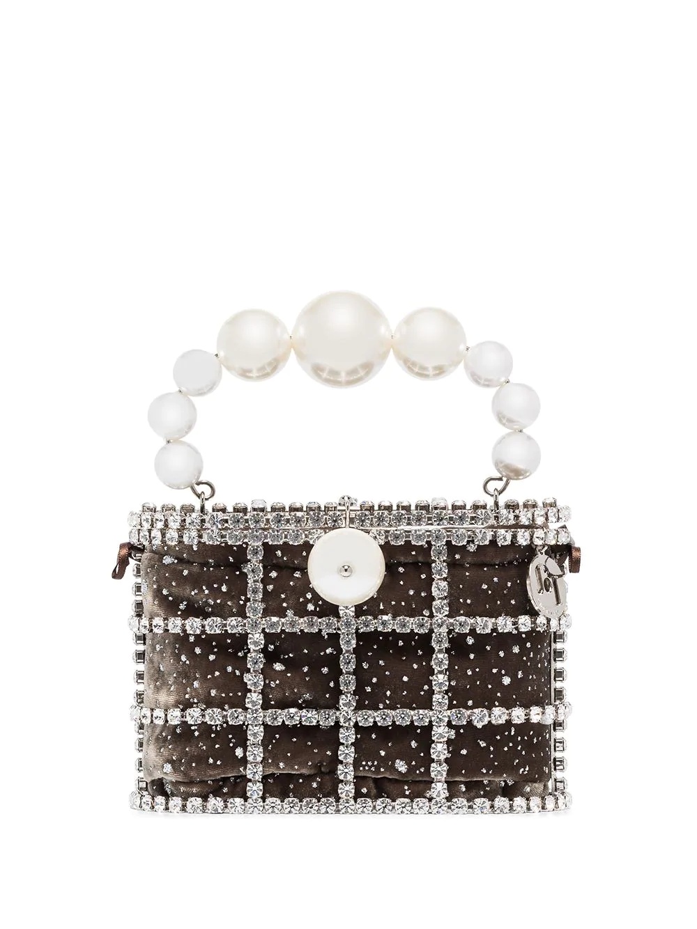 Holli Cometa crystal-embellished pearl bag - 1