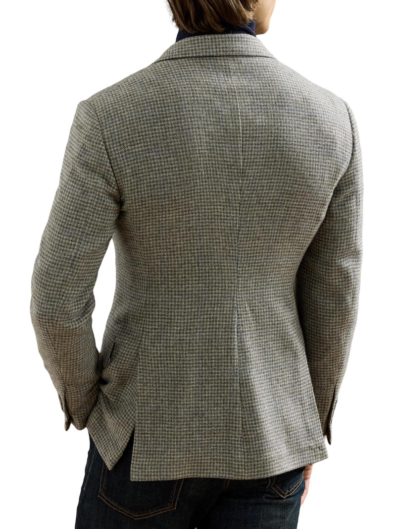Men's Kent Hand-Tailored Houndstooth Jacket - Light Grey Multi Blue 4