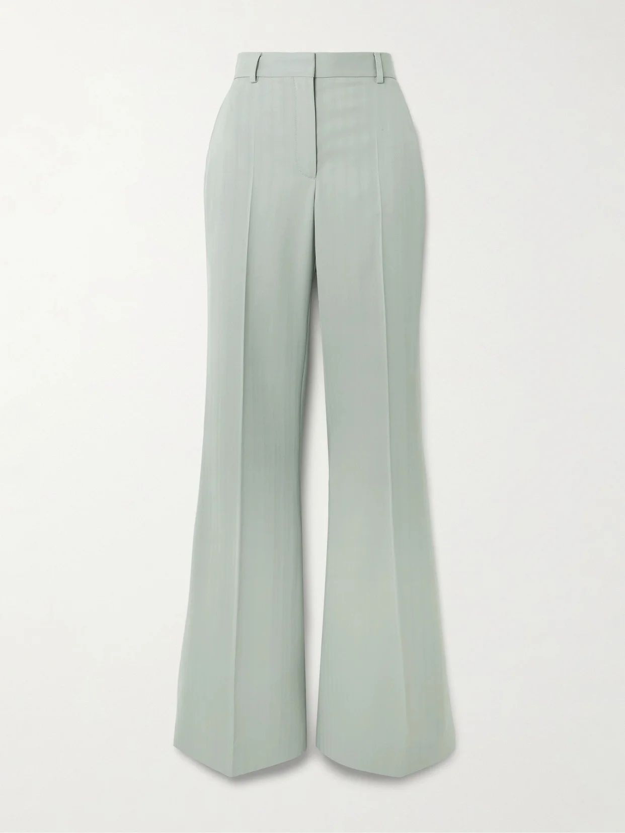 Striped Wool-jacquard Flared Pants - 1