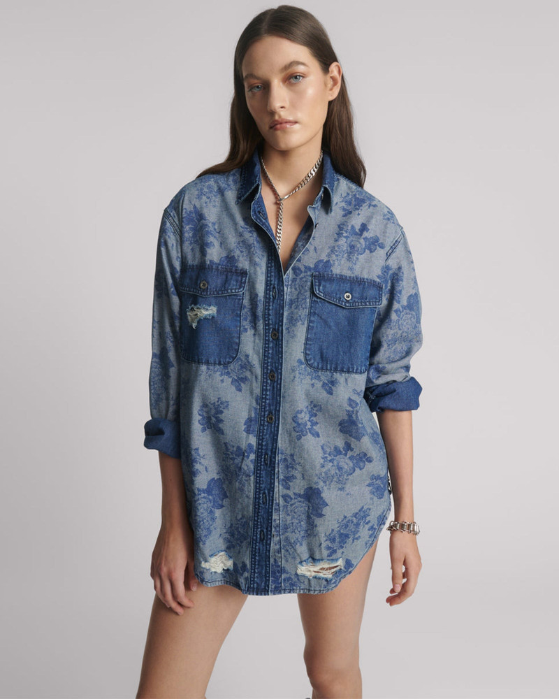 Everyday Denim Shirt - Rosewood 2