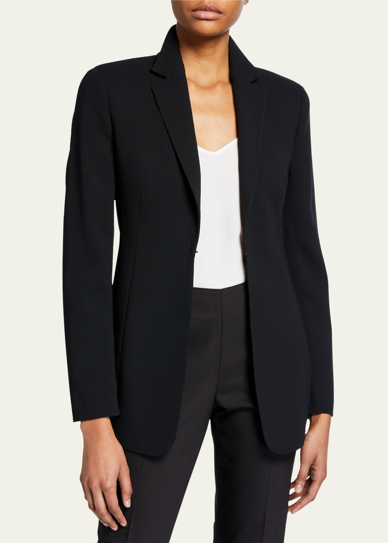 AKRIS Odette Long Wool Blazer Jacket outlook