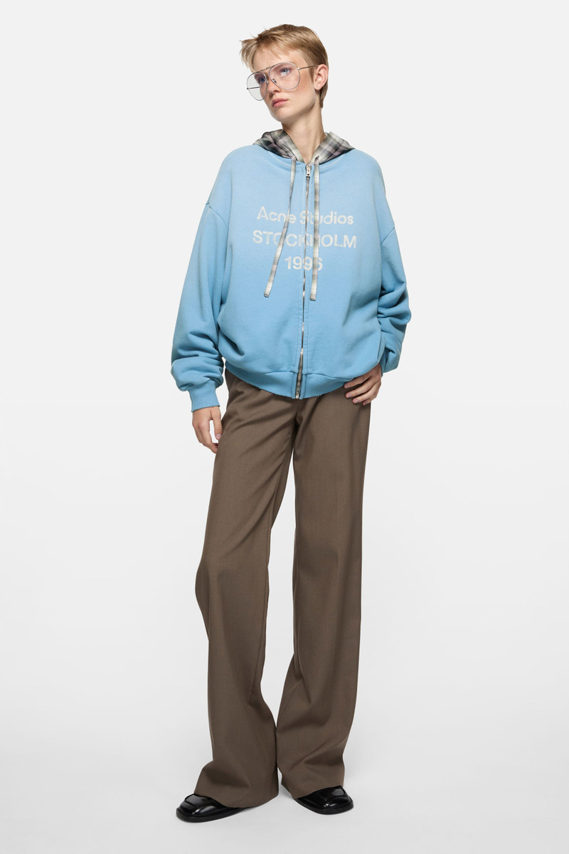 Acne Studios Washed zip-up cardigan - Cornflower blue outlook
