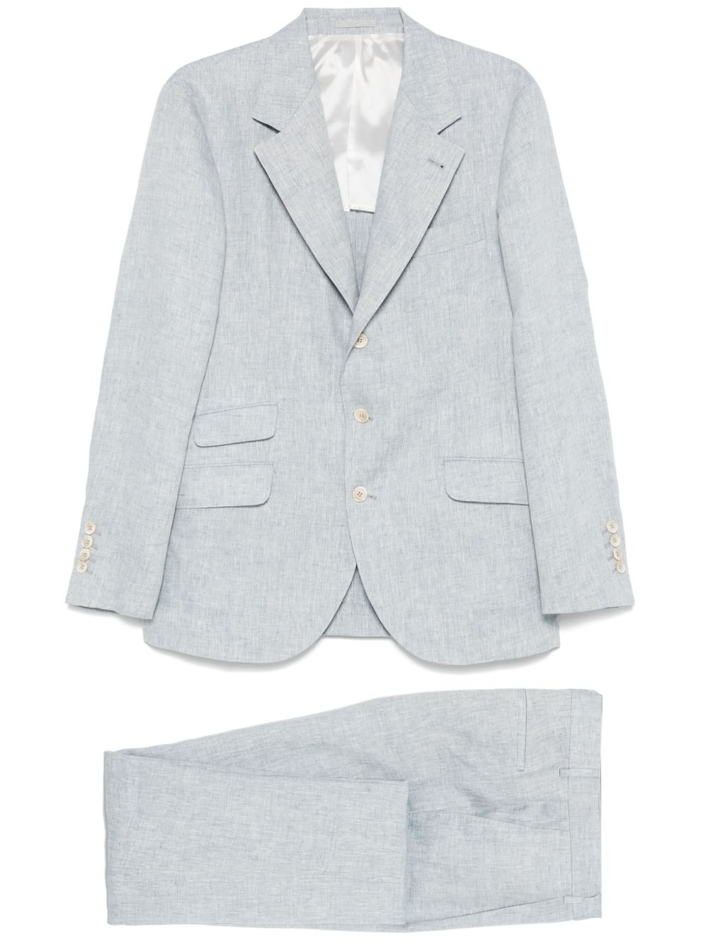 Linen Single-Breasted Suit - 1