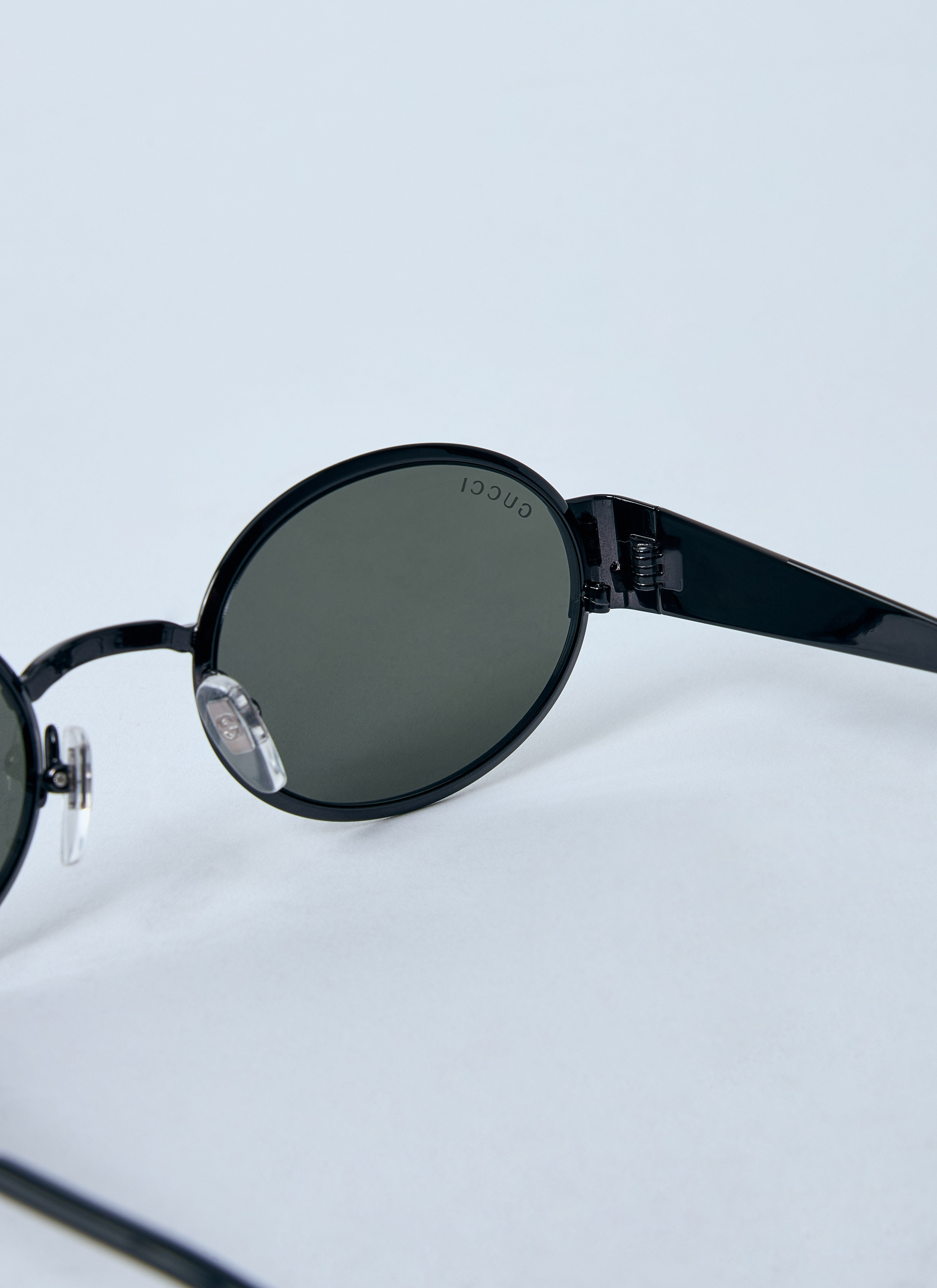 Gucci Men Monogram Metal Oval Sunglasses - 5