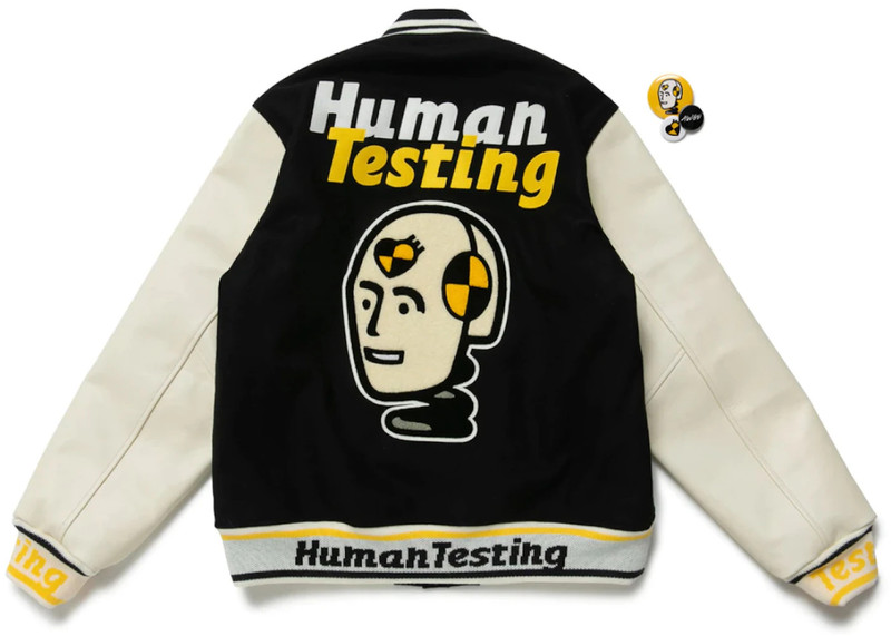 Human Made Human Made x Asap Rocky Human Testing Varsity Jacket Black outlook