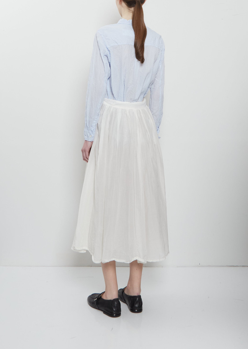 pas de calais Cotton Silk Lawn Tuck & Gather Skirt outlook