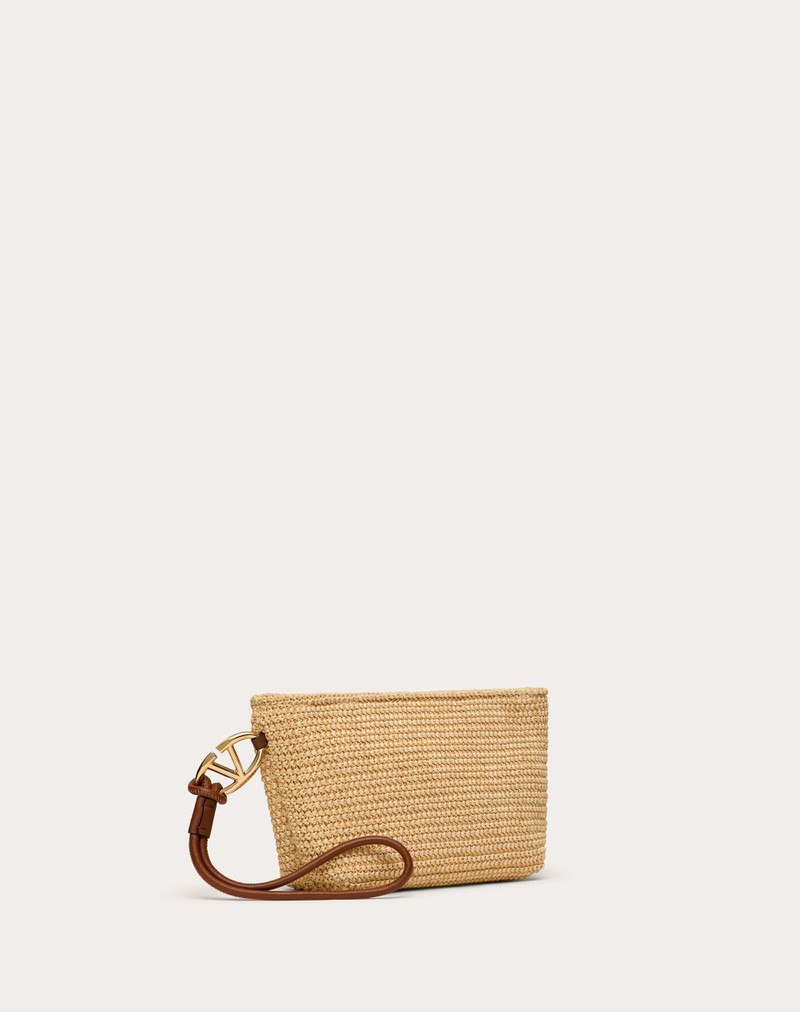 VALENTINO GARAVANI ESCAPE CLUTCH BAG IN RAFFIA 2