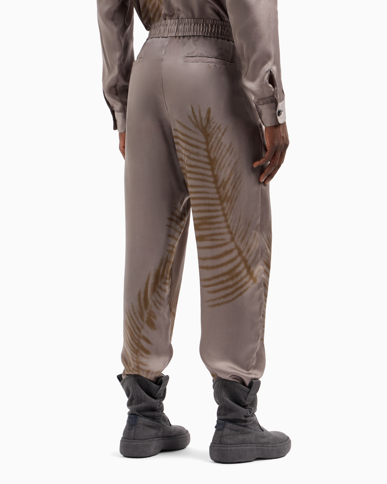 DRAWSTRING TROUSERS IN PRINTED CUPRO - 3