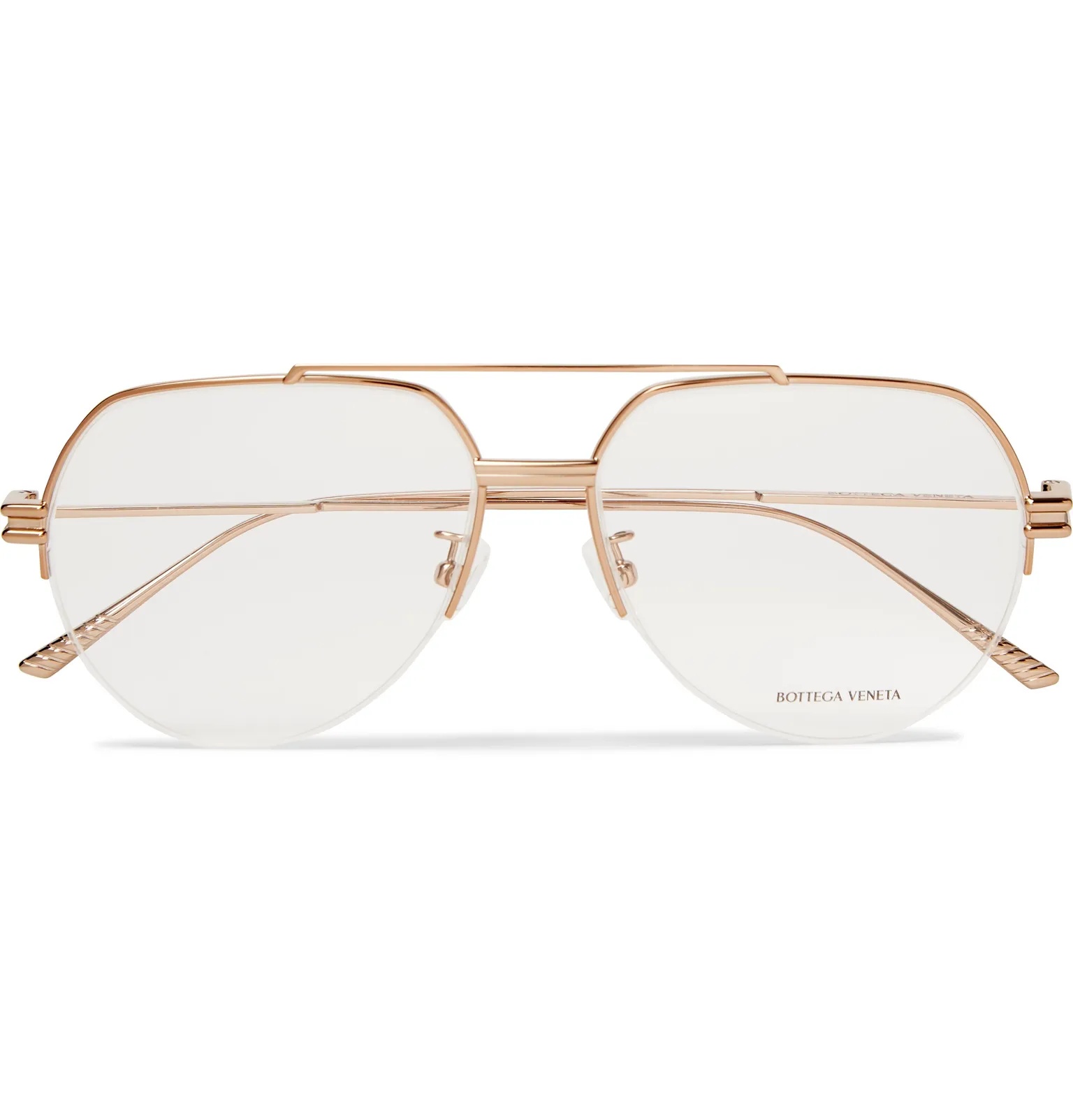 Aviator-Style Gold-Tone Optical Glasses - 1