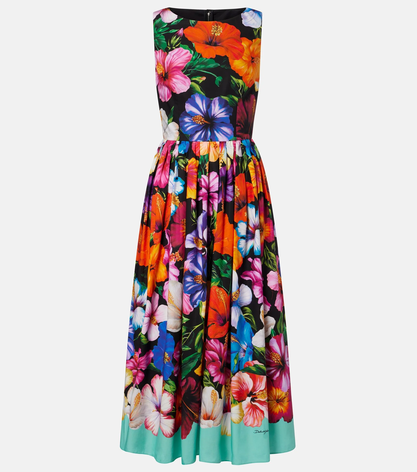 Floral cotton midi dress - 1