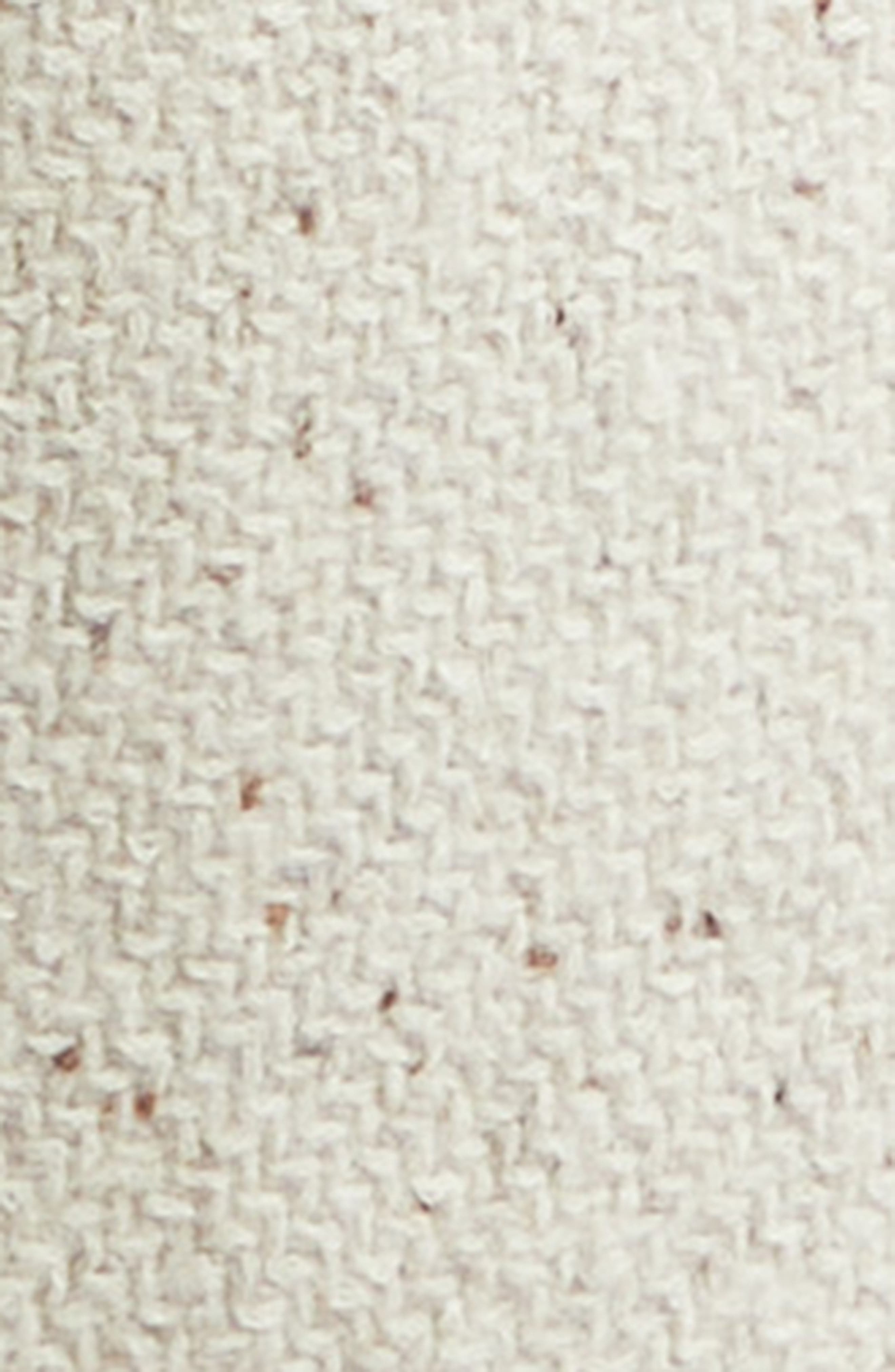Valentino Garavani Virgin Wool Belted Coat with Faux Fur Collar in Cream Multi at Nordstrom - 6
