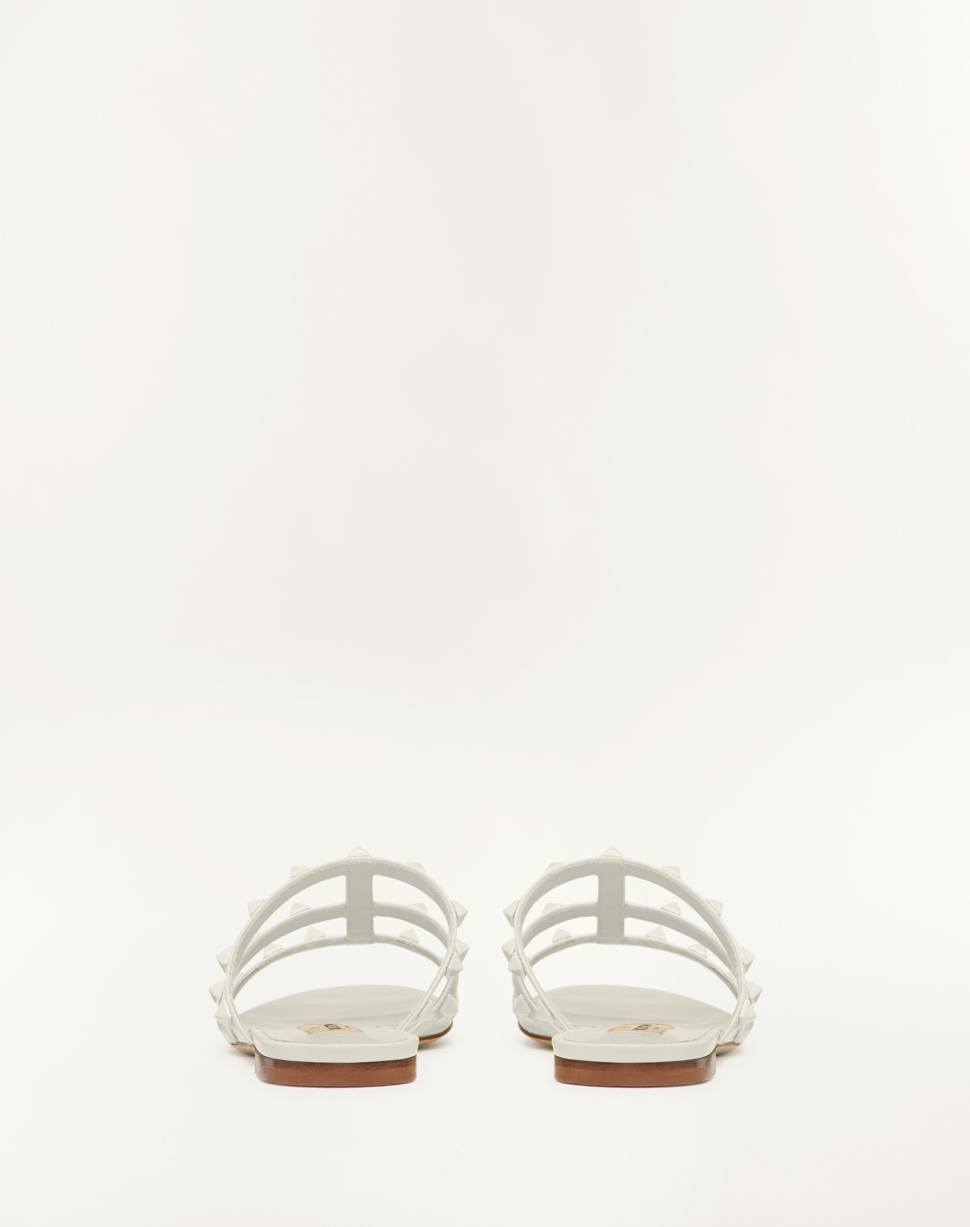 ROCKSTUD SLIDER SANDAL IN CALFSKIN WITH TONE-ON-TONE STUDS - 3