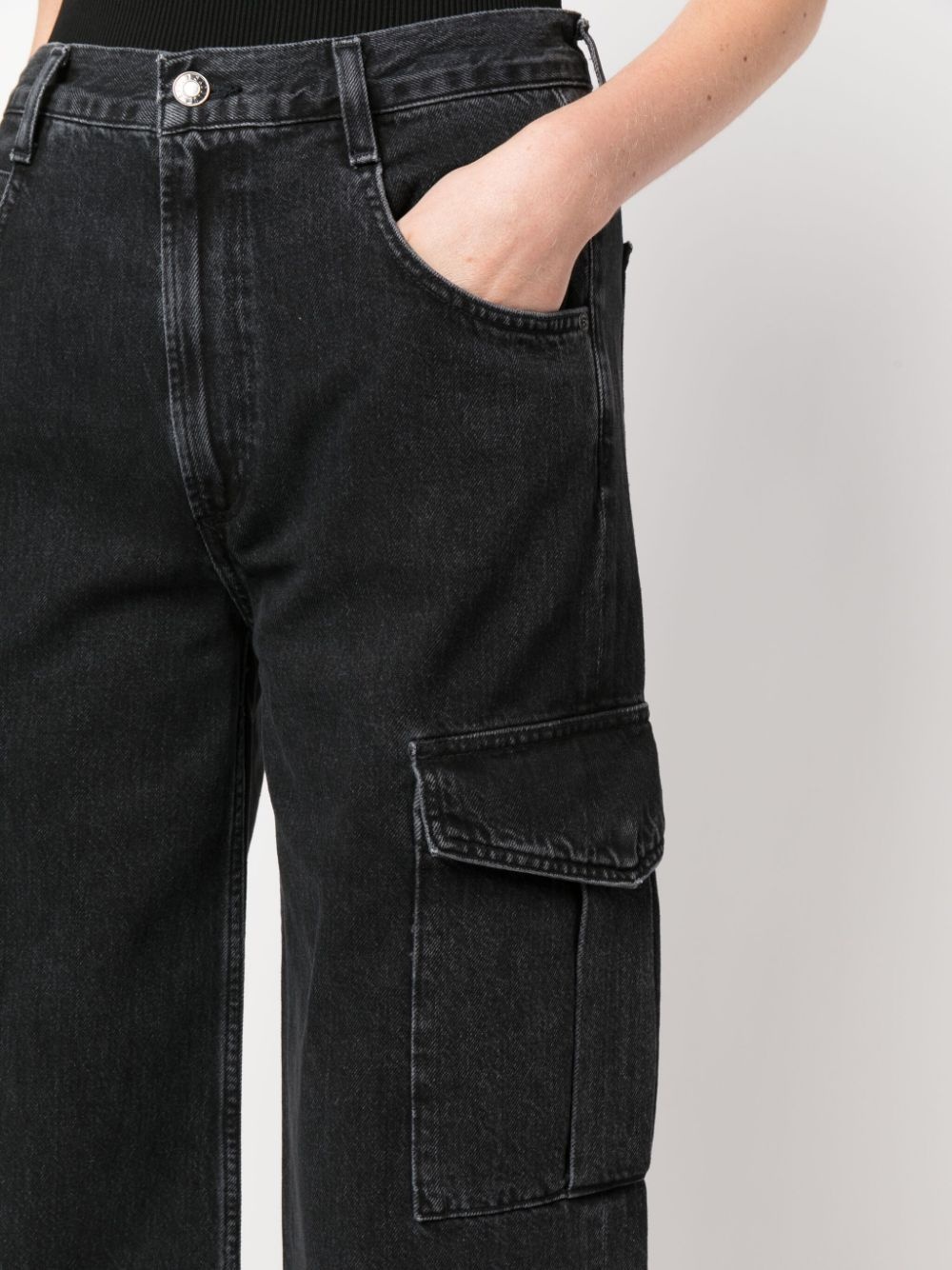 mid-rise wide-leg jeans - 5