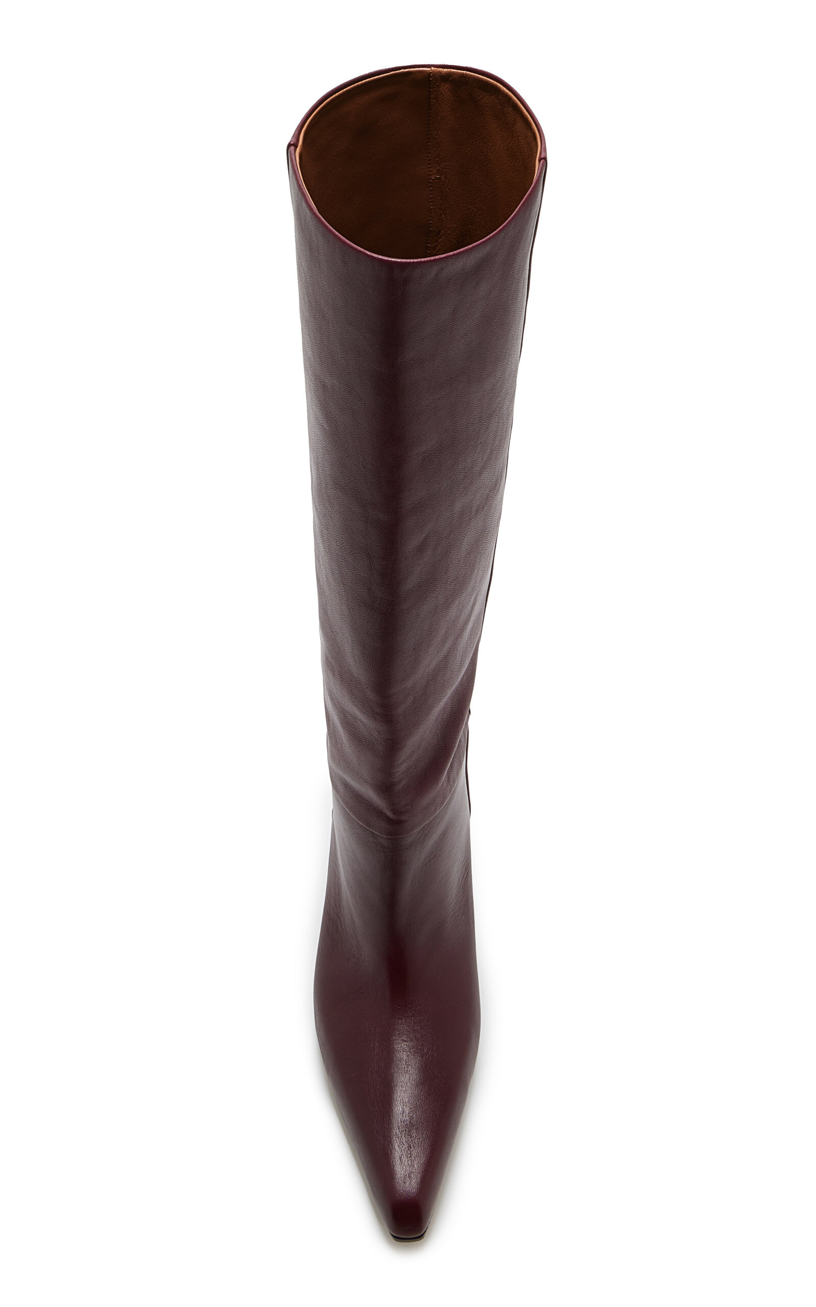 Jane Leather Knee Boots burgundy - 3
