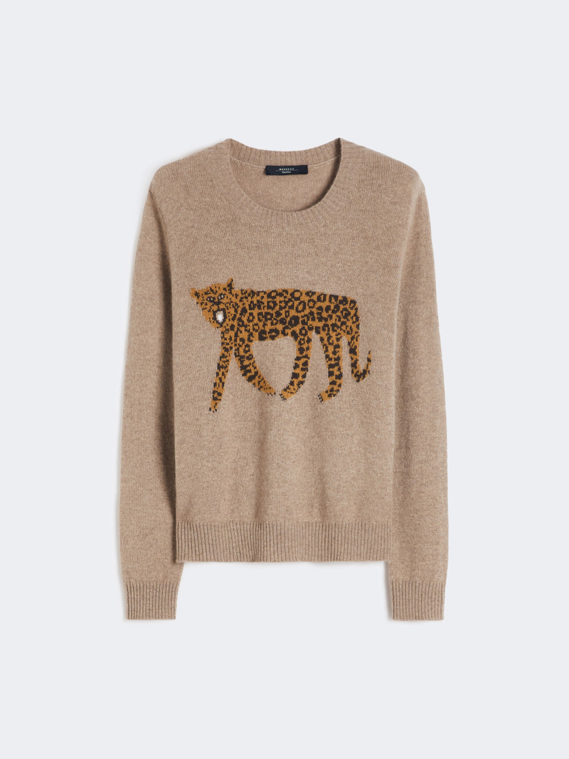 TUNICA Inlay-detail cashmere sweater - TURTLEDOVE 1