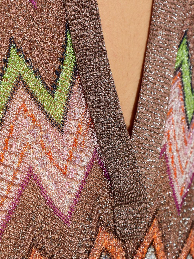 zigzag-knit metallic maxi dress 4