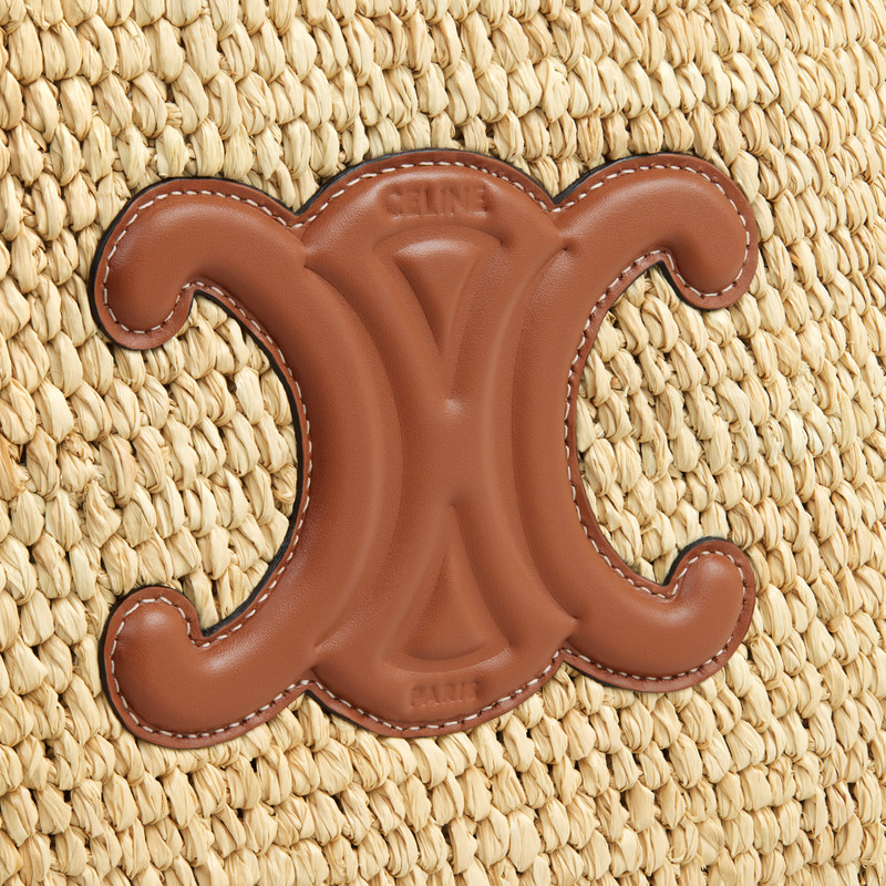 SMALL CABAS THAIS in Raffia and calfskin 5