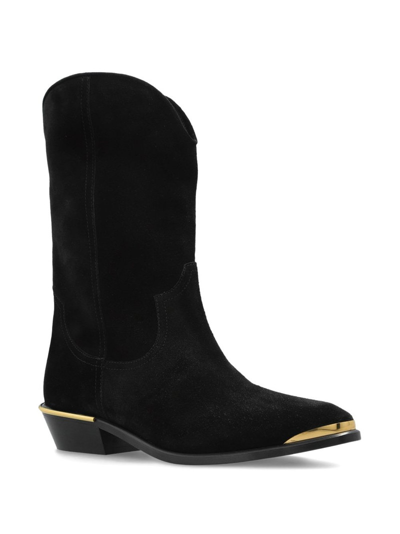 Isabel Marant metallic-toe suede boots outlook