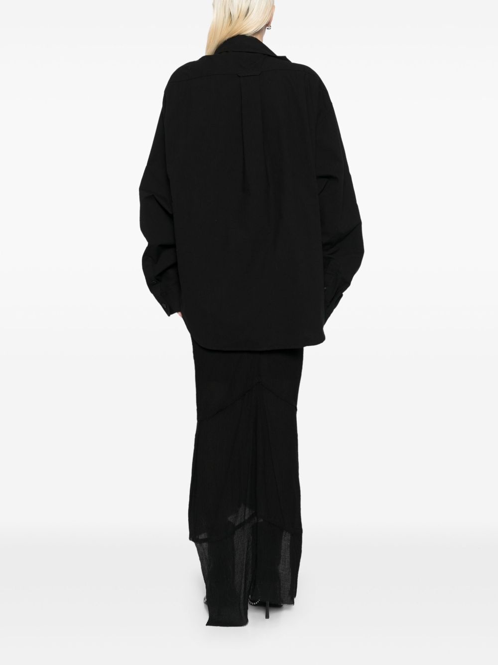 asymmetric collar blouse - 4