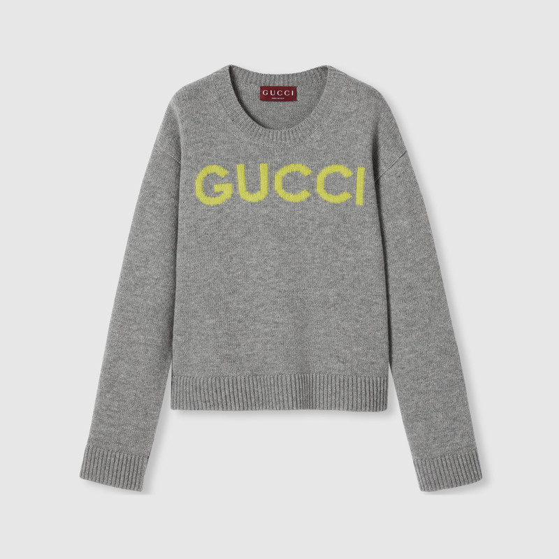 Wool top with Gucci intarsia 1