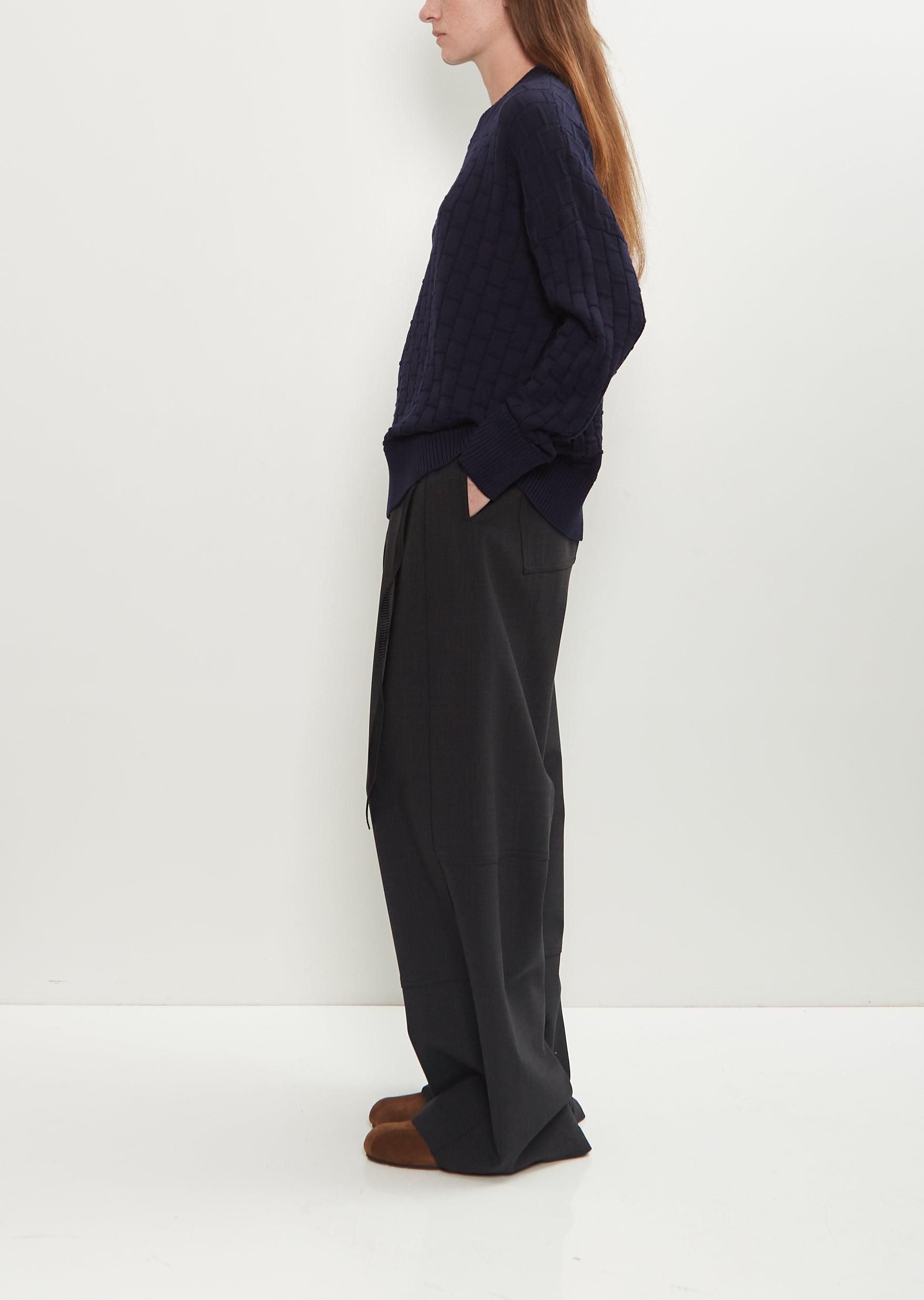 Merino Wool Crew Neck Sweater - 2