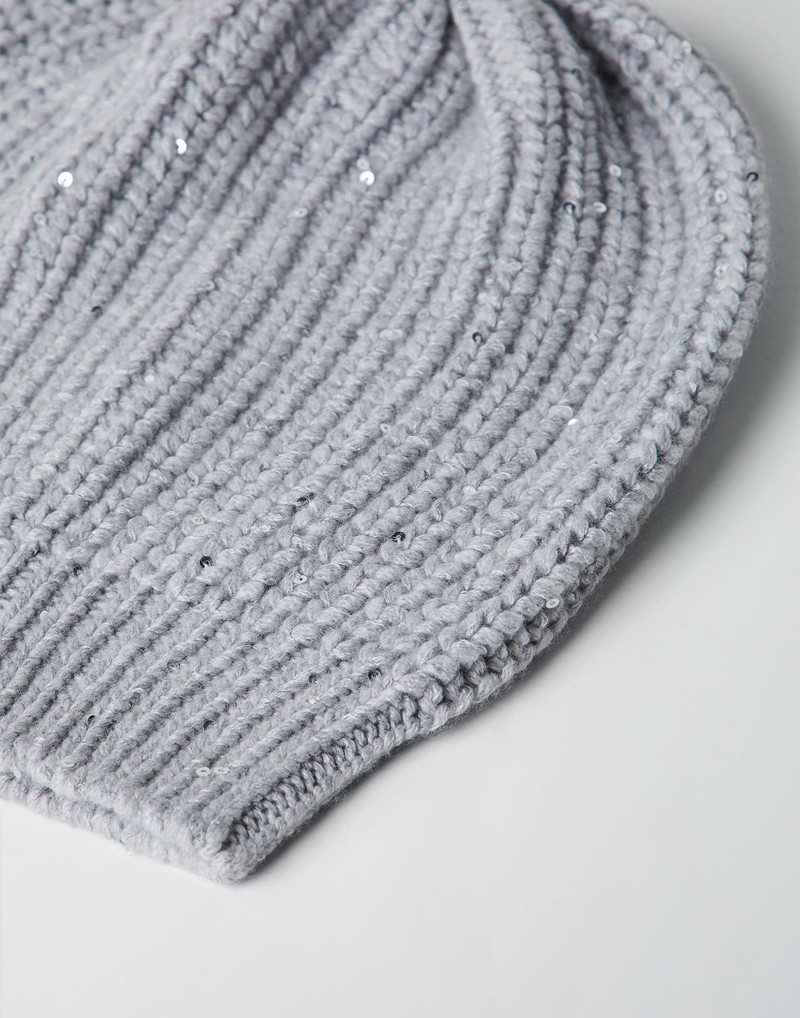 Brunello Cucinelli Cashmere and silk Diamond yarn beanie outlook