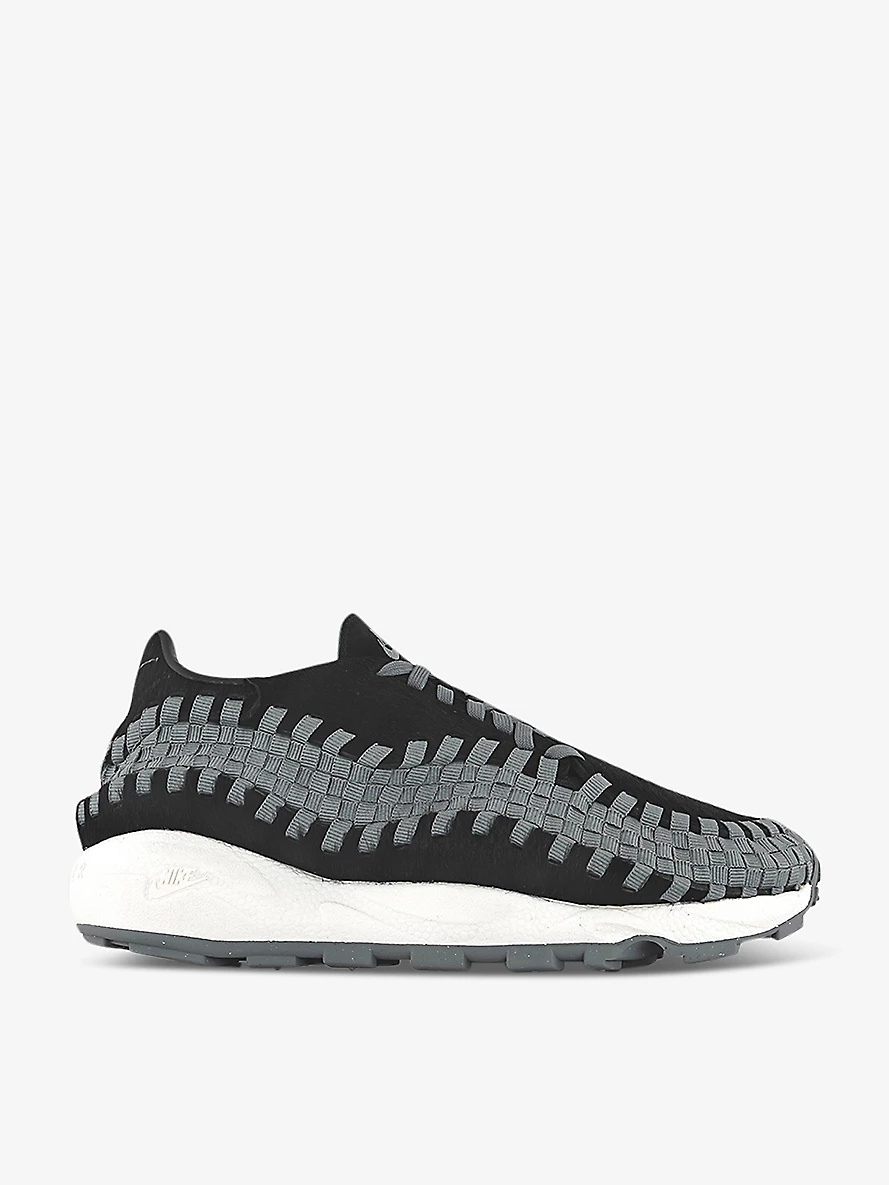 Air Footscape suede and woven low-top trainers - 1