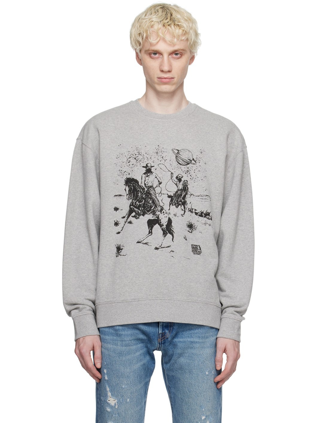 Gray Printed Sweatshirt - 1