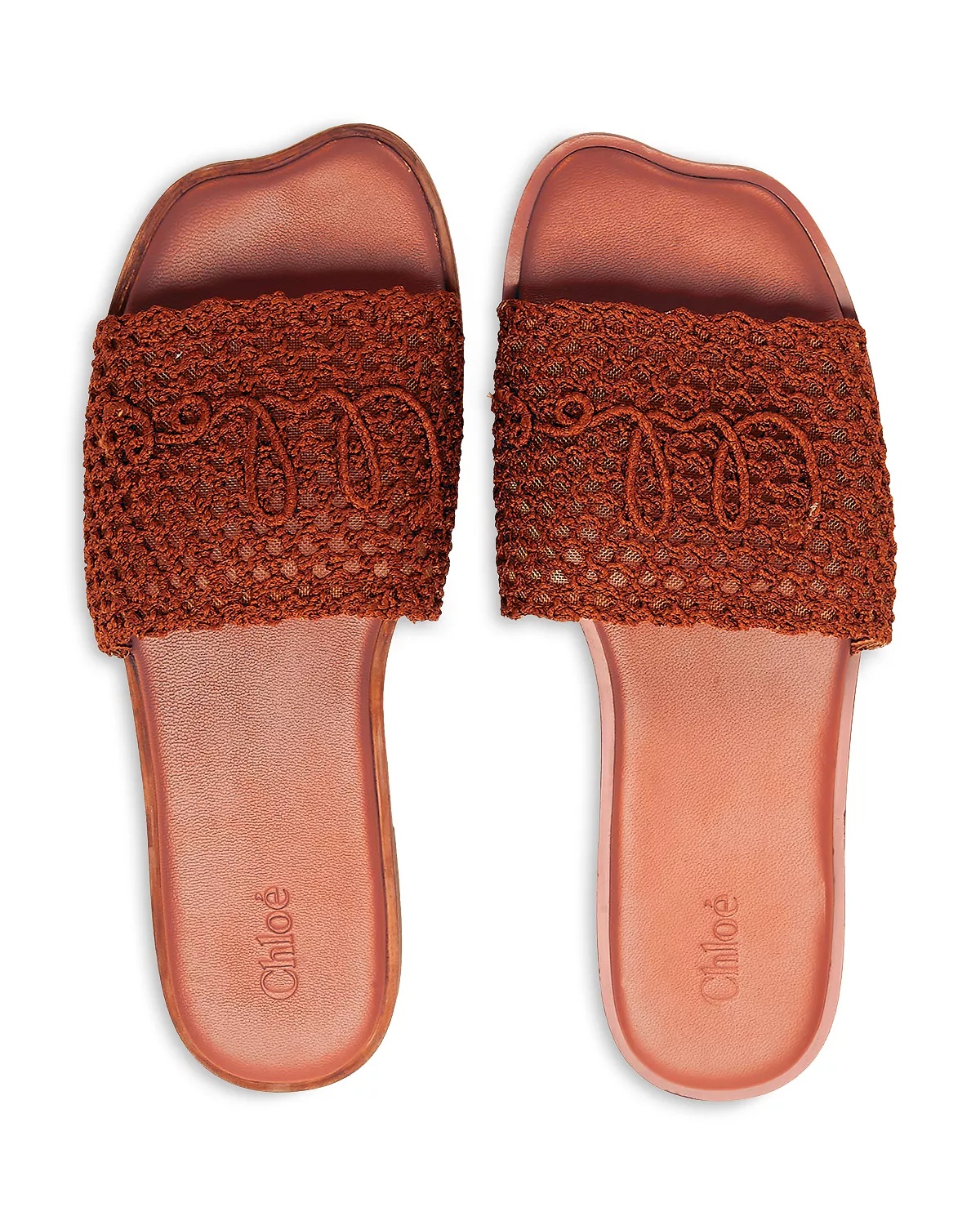Women's Flower Raffia Slide Sandals - 4
