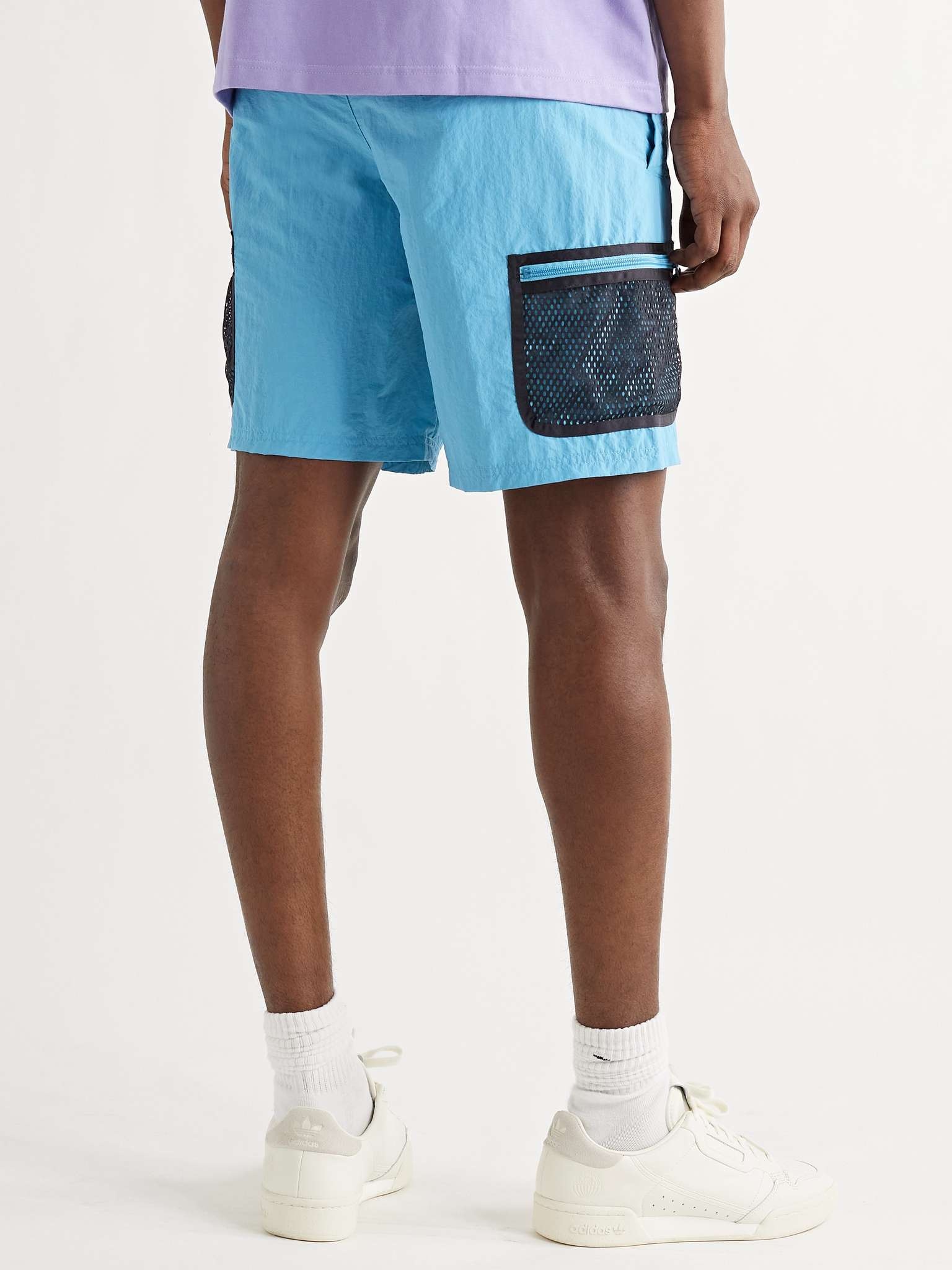 Adventure Mesh-Trimmed Nylon Drawstring Cargo Shorts - 4