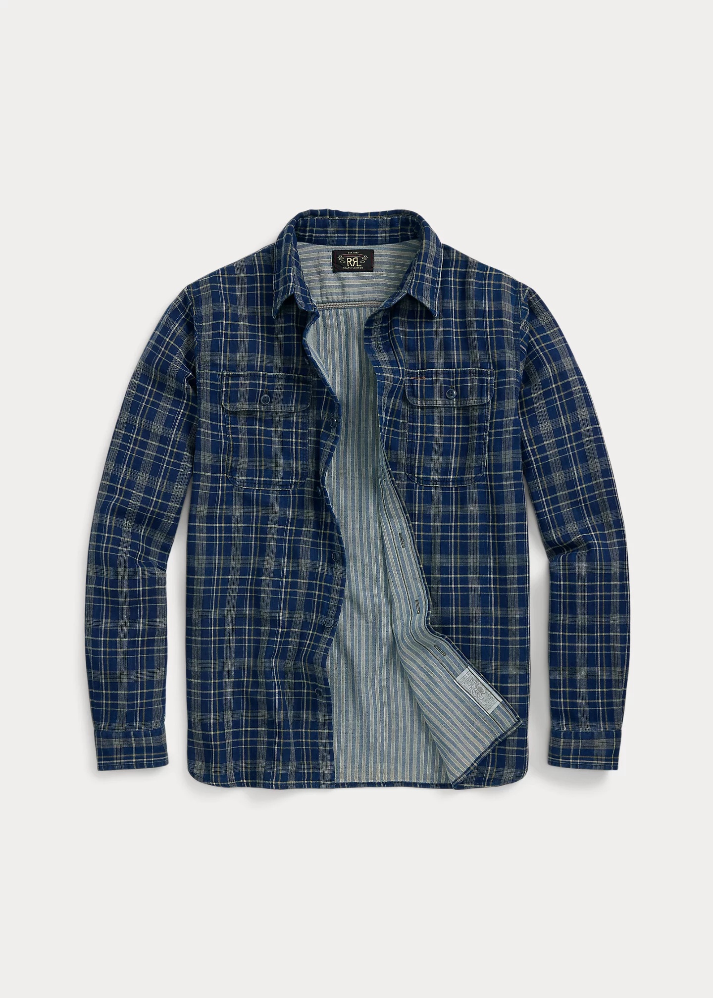 RALPH LAUREN RRL シャツ　2枚 RRL by Ralph Lauren Indigo Plaid Double-Faced Workshirt